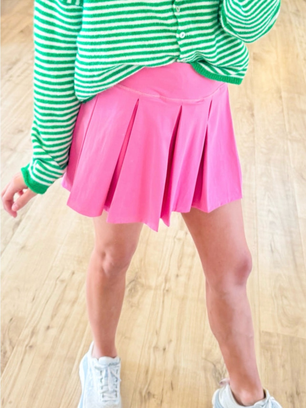 Entro Hot Pink Pleated Skater Skort